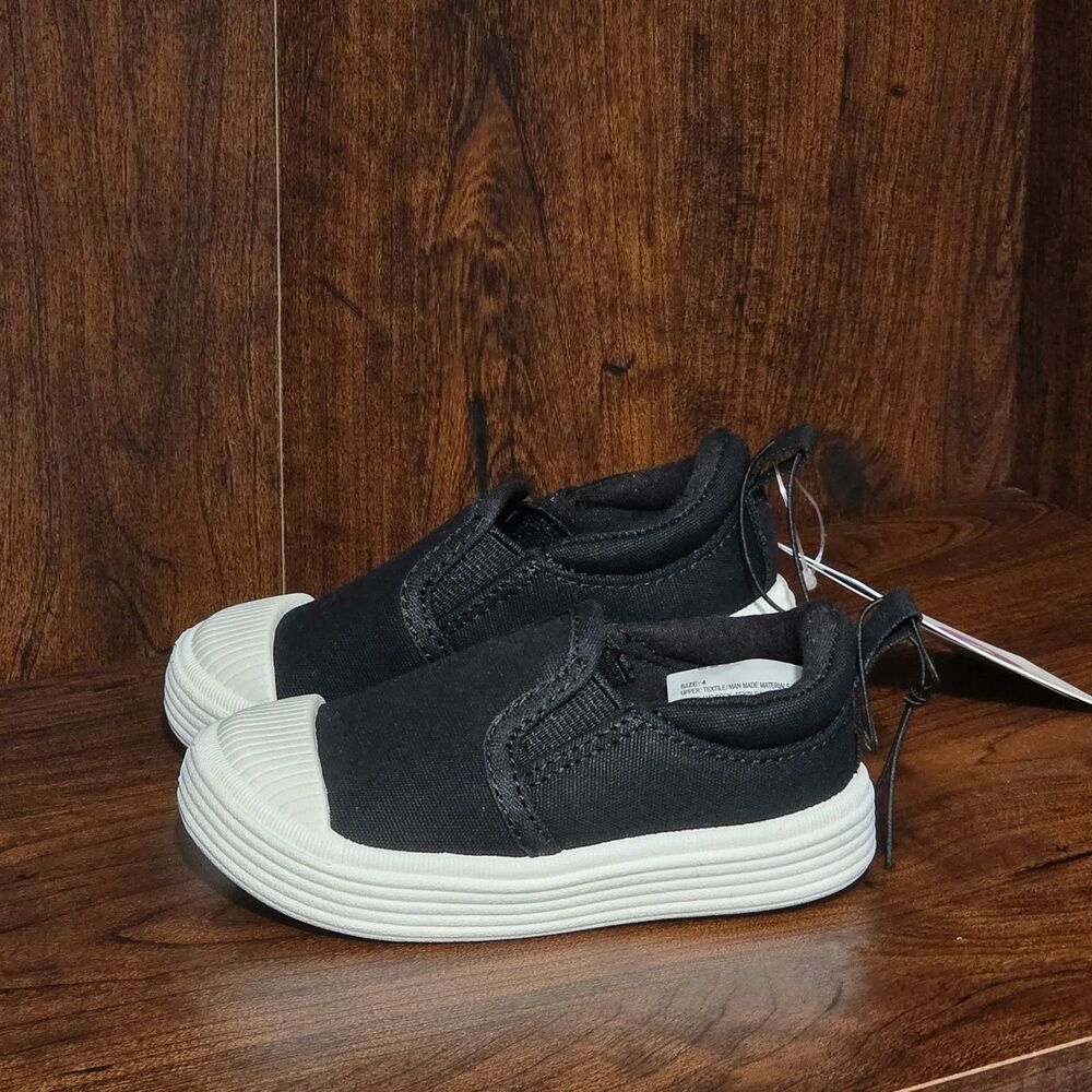 Cat & Jack Parker Sneakers Toddler black Size 4 Slip On